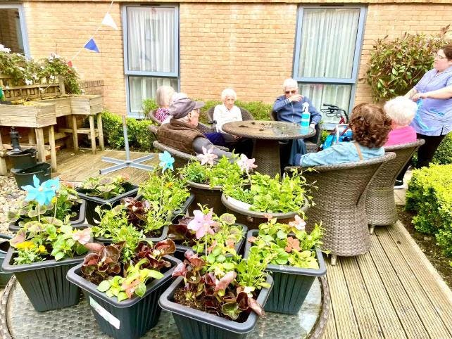 residents in gardening club